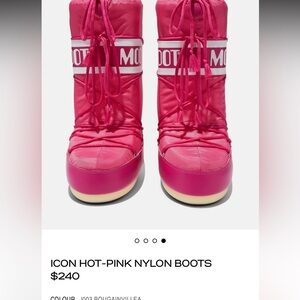 Pink moon boots